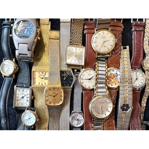 432 - Collection of Ladies & Gentleman's Wristwatches, leather and bracelet straps, makes include Limit, R... 