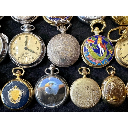 433 - Large Collection of Assorted Pocket Watches, assorted sizes, makes and designs.  Makes include Smith... 