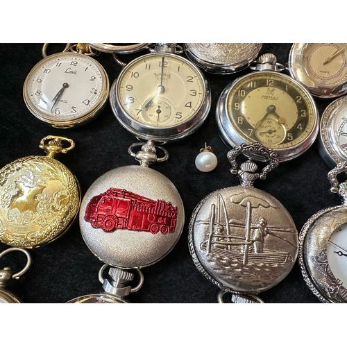 433 - Large Collection of Assorted Pocket Watches, assorted sizes, makes and designs.  Makes include Smith... 