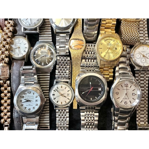 447 - Collection of Ladies & Gentleman's Wristwatches, leather and bracelet straps, makes include Sekonda,... 