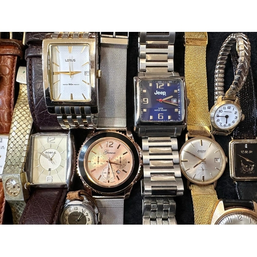 449 - Collection of Ladies & Gentleman's Wristwatches, leather and bracelet straps, makes include Timex, E... 