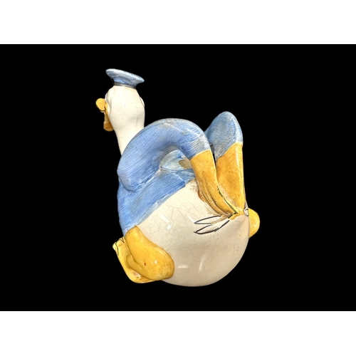 535 - Rare Wade Heath England Walt Disney Donald Duck Teapot,  circa 1930s.  Slight damage to lid, see pho... 