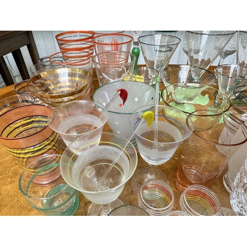 769 - Two Boxes of Vintage Glass, 1940/50's, comprising tumblers, cocktail glasses, liqueur glasses, etc. ... 