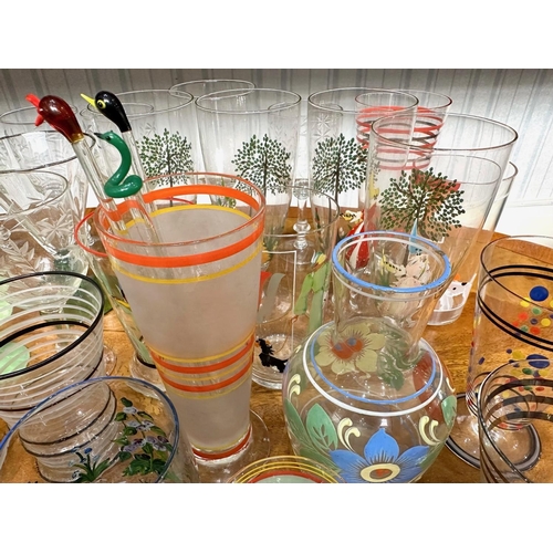 769 - Two Boxes of Vintage Glass, 1940/50's, comprising tumblers, cocktail glasses, liqueur glasses, etc. ... 