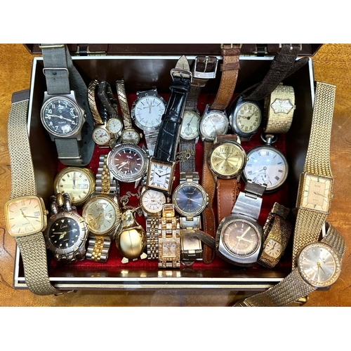 416 - Collection of Ladies & Gentleman's Wristwatches, makes to include 4 Jewels, CWC, Jaquet Droz, Newmar... 