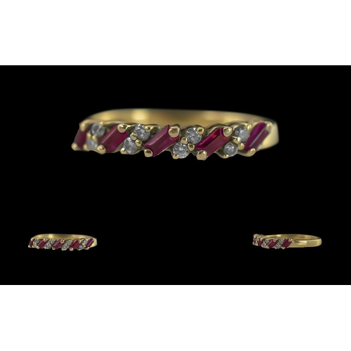 81 - Ladies - Pleasing Quality 18ct Gold Ruby and Diamond Set Dress Ring. Full Hallmark to Interior of Sh... 