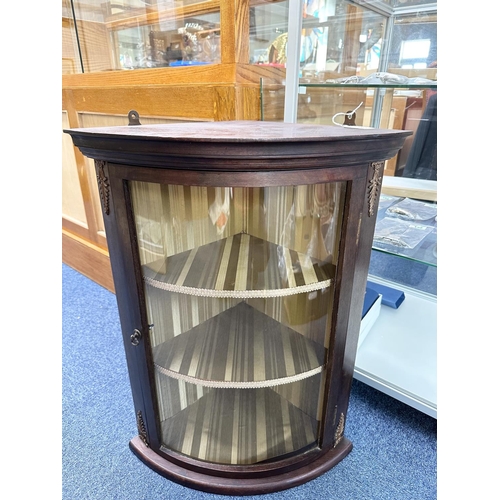 1050 - Edwardian Corner Cabinet, three shelves, measures 26'' high.