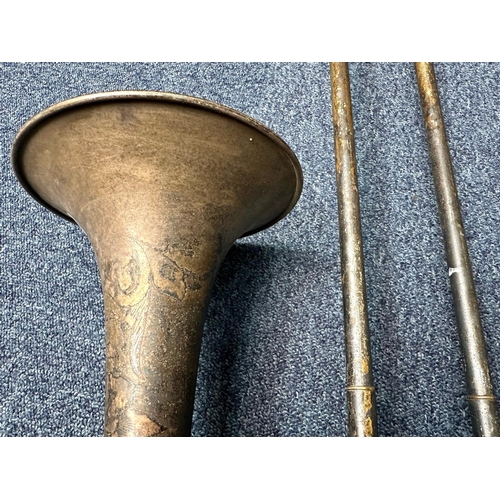 1131 - Trombone in poor condition, as found.