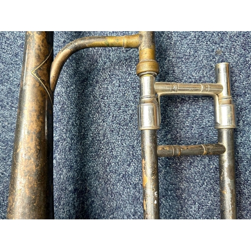 1131 - Trombone in poor condition, as found.