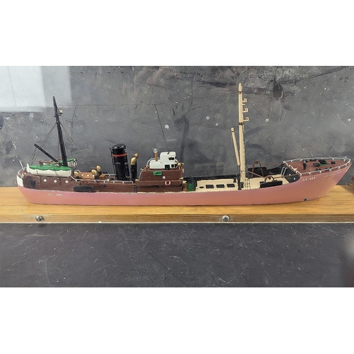 1424 - Scale Model of a Trawler, named GY289 Northern Dawn.  Realistically modelled in a perspex case, over... 