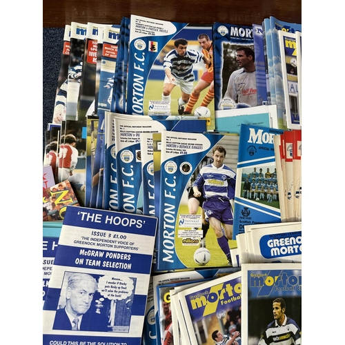 1494 - Large Box of Scottish Football Programmes, mainly Greenock Morton, dating from 1970s to 2000s, appro... 