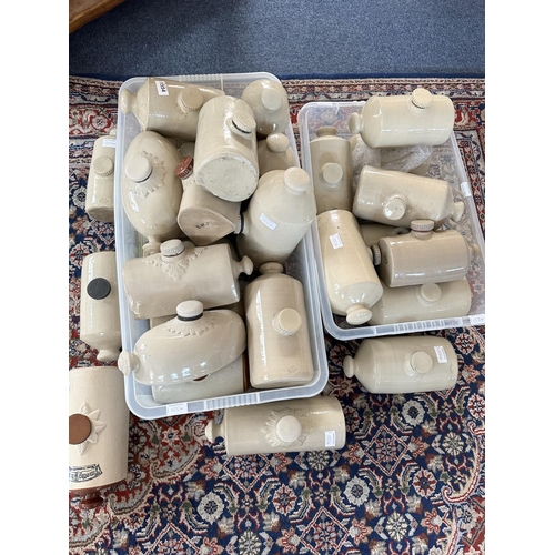 1554 - Collection of Stone Hot Water Bottles, approx 30 in total, various brand names.