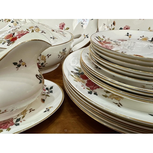 587 - Royal Albert 'New Romance' Bone China Dinner Set, comprising six dinner plates, six salad plates, si... 