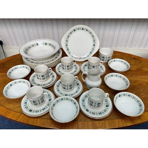 590 - Royal Doulton 'Tapestry' Set, comprises six cups, saucers and side plates, milk jug, sugar bowl, bre... 