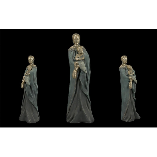 665 - Large Heavy Statue Maasai 'Soul Journeys' by Stacy Bayne.  Limited edition No. 1535/9000.  Measures ... 