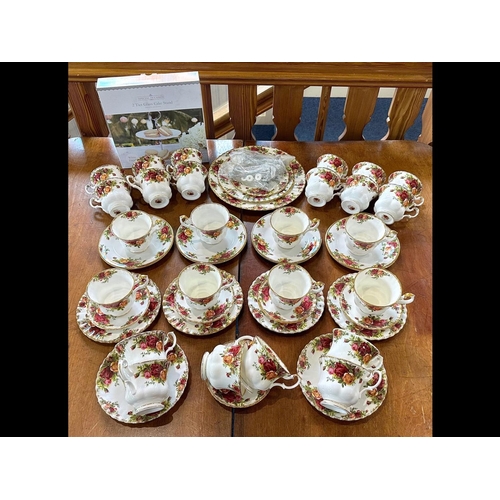 1573 - Royal Albert 'Old Country Roses' including cups, saucers, side plates, etc.  Approx. 50 pieces.