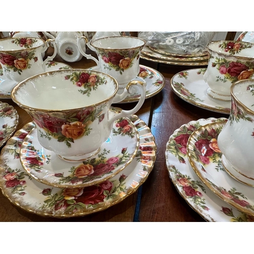 1573 - Royal Albert 'Old Country Roses' including cups, saucers, side plates, etc.  Approx. 50 pieces.