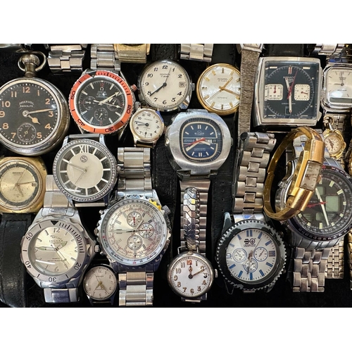 479 - Collection of Ladies & Gentleman's Wristwatches, leather and bracelet straps, makes including Seiko,... 