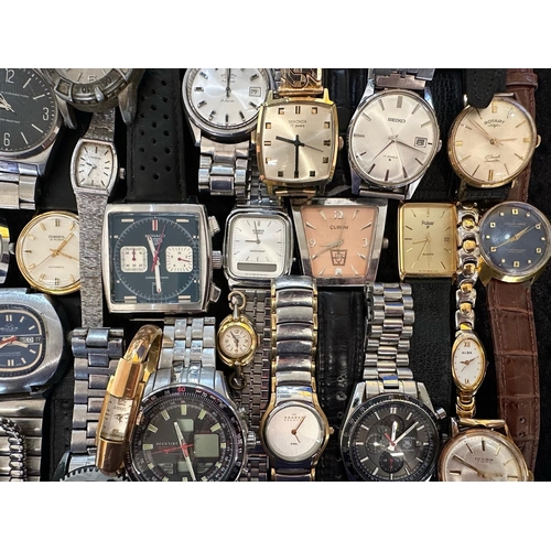 479 - Collection of Ladies & Gentleman's Wristwatches, leather and bracelet straps, makes including Seiko,... 