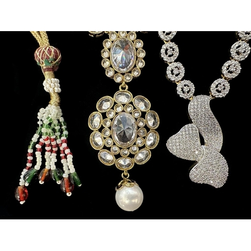 483 - Collection of Decorative 'Bollywood' Style Jewellery, comprising stone set earrings, ring and bracel... 