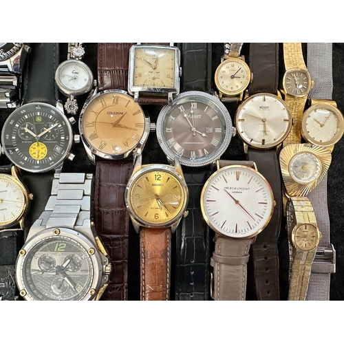 474 - Collection of Ladies & Gentleman's Wristwatches, leather and bracelet straps, makes including Stauer... 