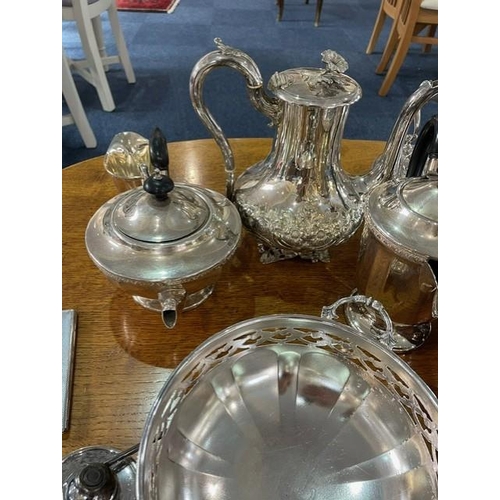 1240 - Collection of Quality Silver Plated Ware, including a large teapot, small teapots, coffee pot, milk ... 