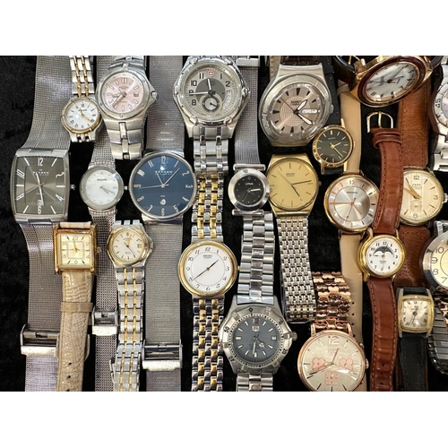 473 - Collection of Ladies & Gentleman's Wristwatches, leather and bracelet straps, makes including Skagen... 