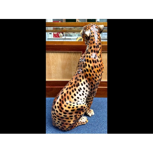 1006 - Italian Style Fireside Model of a Leopard, realistically modelled, height 36''.