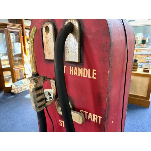 1010 - Novelty Storage Unit, in the form of an American Gas Pump, with central clock.  The hinged front ope... 