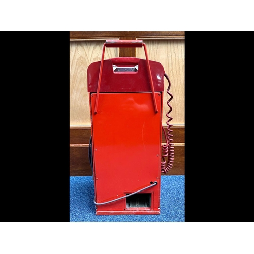 1015 - GPO Wall Mounted Red Payphone, with 5p and 10p slots, untested.  Height 23''.