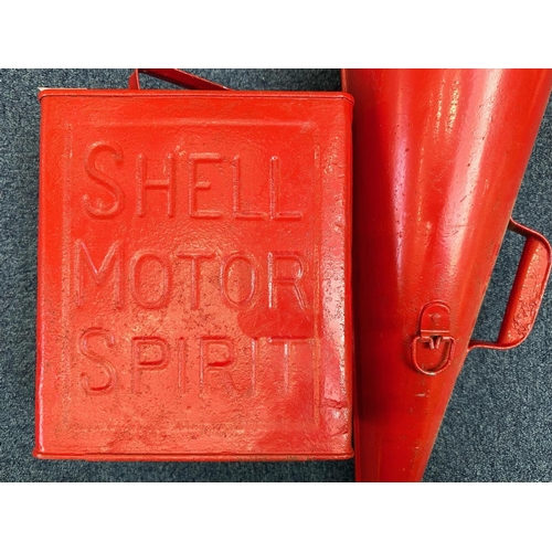 1030 - Display Purposes, painted red Shell petrol can and fire extinguisher.