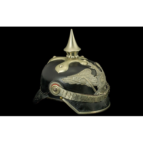 1302 - Prussian - Pickelhause Officers Imperial Spiked Helmet, Size 56. Leib  Grenadier Regiment, Date 1914... 