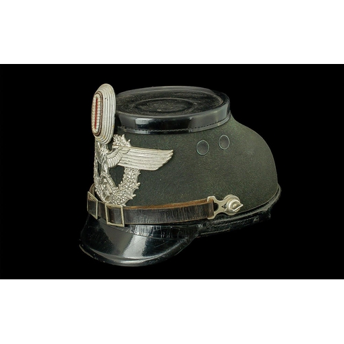 1304 - German World War II  - 111 Reich ( Nazi ) Police Polizel Helmet, In Very Good Condition and Complete... 