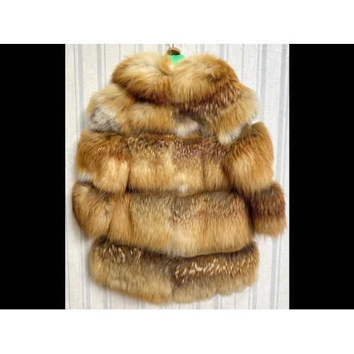 1533 - Child's Fox Fur Jacket by Barbara Warner 'Fab Furs' of London.  Hook and eye fastening in gold tone,... 