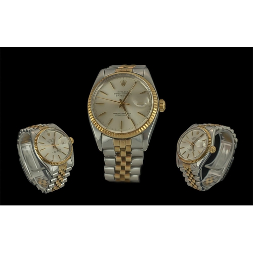 184 - Rolex Oyster Perpetual Date-Just 18ct Gold and Steel Chronometer - Automatic Wrist Watch. Features 1... 