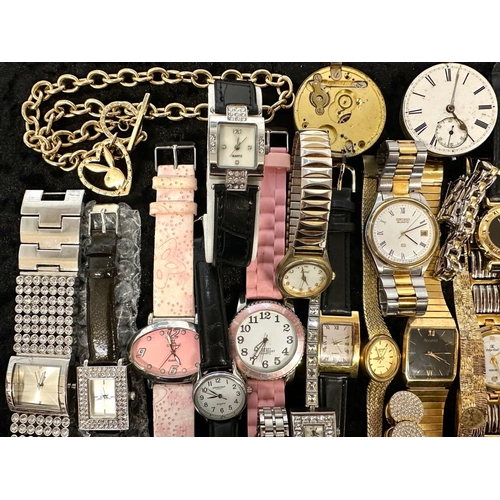 400 - Collection of Ladies & Gentlemen's Watches, leather and bracelet straps, various makes and styles, i... 