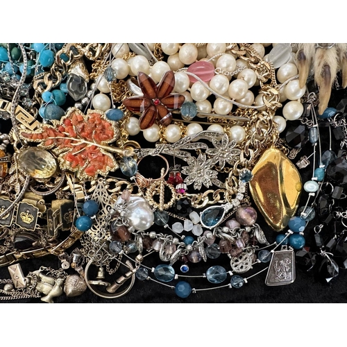 438 - Collection of Quality Costume Jewellery, comprising pearls, chains, brooches, pendants, crystal, etc... 