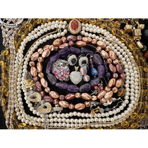 443 - Collection of Quality Costume Jewellery, comprising pearls, chains, brooches, pendants, crystal, etc... 