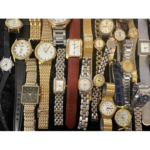 452 - Collection of Ladies & Gentlemen's Wristwatches, leather and bracelet straps, assorted makes and sty... 