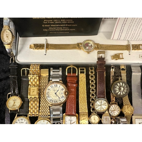 452 - Collection of Ladies & Gentlemen's Wristwatches, leather and bracelet straps, assorted makes and sty... 