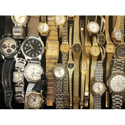 459 - Collection of Ladies & Gentleman's Wristwatches, leather and bracelet straps, assorted makes and sty... 