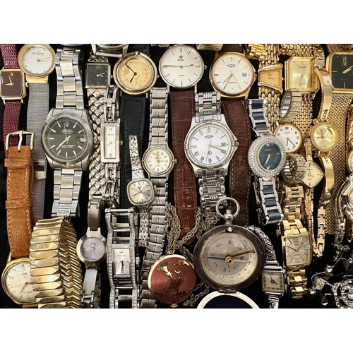 469 - Collection of Ladies & Gentleman's Wristwatches, bracelet and leather straps, including Rotary, Seik... 