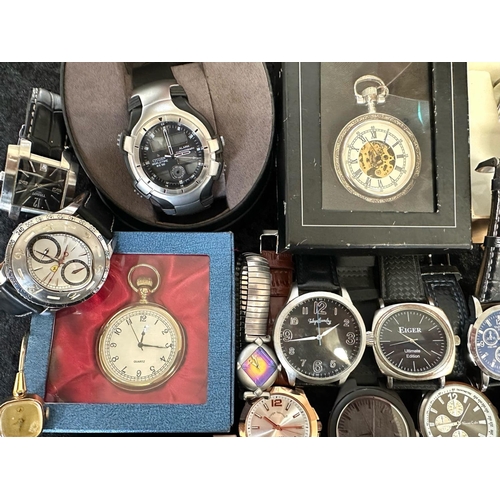 470 - Collection of Ladies & Gentleman's Wristwatches, bracelet and leather straps, assorted makes includi... 