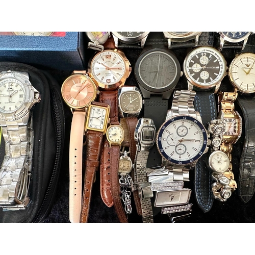 470 - Collection of Ladies & Gentleman's Wristwatches, bracelet and leather straps, assorted makes includi... 