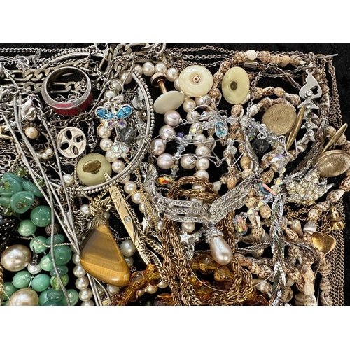 487 - Collection of Quality Costume Jewellery, comprising pearls, chains, brooches, pendants, crystal, etc... 