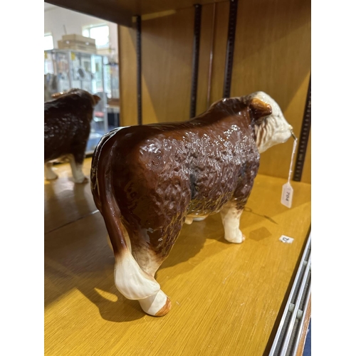 704 - Large Figure of a Bull, butcher's display model, approx 10'' high x 17'' wide.  A large mid 20th cen... 