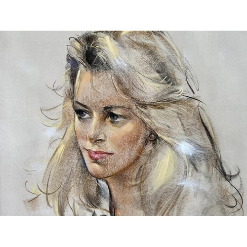 929 - Pastel Drawing - Unattributed Of An Attractive Blonde Lady. Indistinctly Signed And Dated 1991 Lower... 