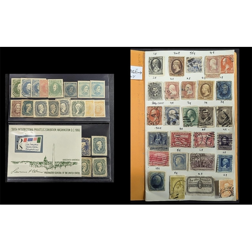 1347 - Stamps Extensive USA Col'n In 9 Club Books - Plus 2 Medium Sized Albums And On Leaves From 1851 Up T... 