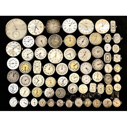 450 - Collection of Assorted Quality Watch Faces, assorted makes including Waltham, Bentima, Record, Talis... 