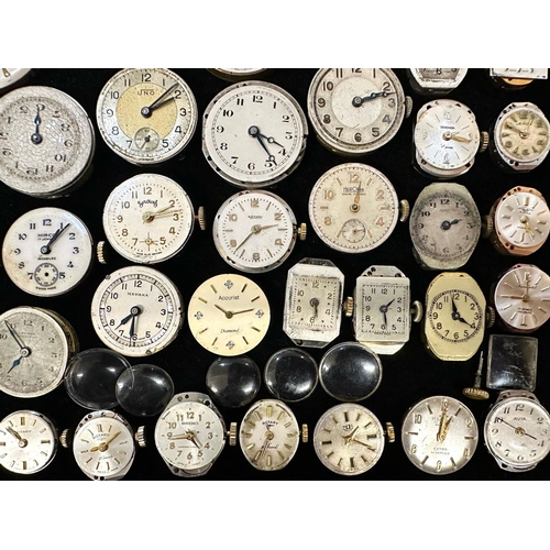 450 - Collection of Assorted Quality Watch Faces, assorted makes including Waltham, Bentima, Record, Talis... 